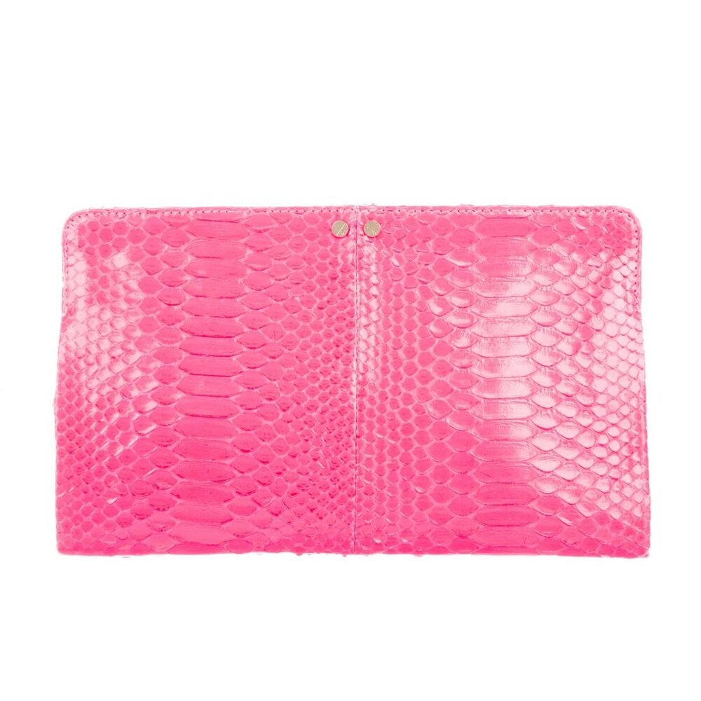 Elisabeth Weinstock Snakeskin Qatar Clutch